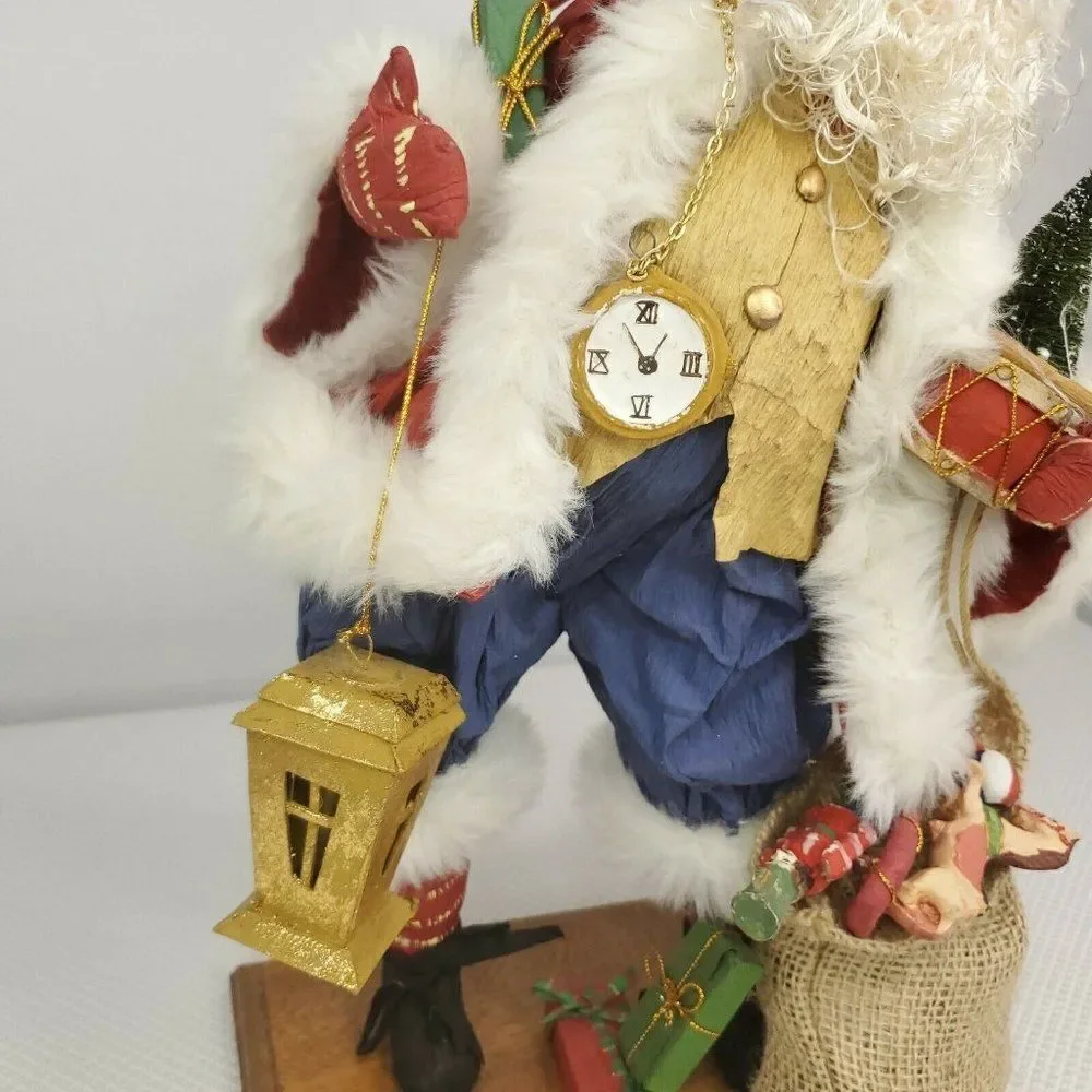 Vintage 90s Silvestri Santa of the Year Father Christmas Wooden Base 15